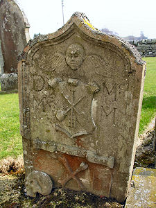 Gravestone With Maltster's Tools