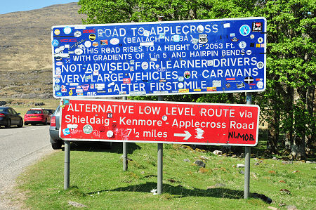 The Warning Sign on the Kishorn side of the Bealach na Ba