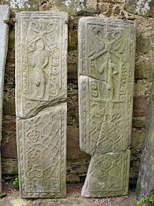 Two Stones With Images of Knights