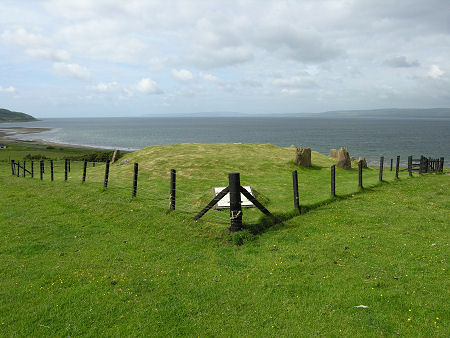 Auchagallon Stone Circle with Machrie Bay and Kilbrannan Sound in the Background