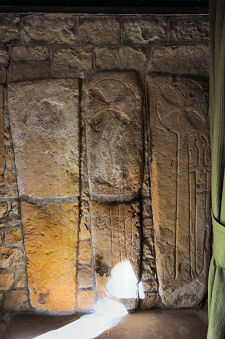 Old Gravestones in Porch