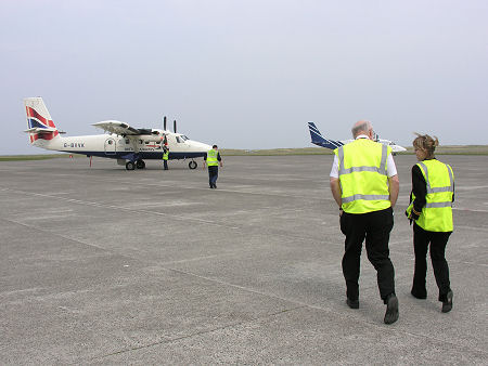 Boarding a Flight at Benbecula