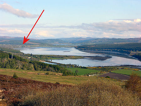 Seen from the South-East, With Ardgay Arrowed