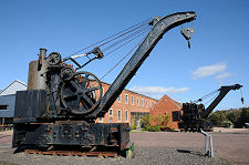 Cranes, with the Museum Beyond