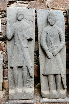 Two Stones With Images of Knights