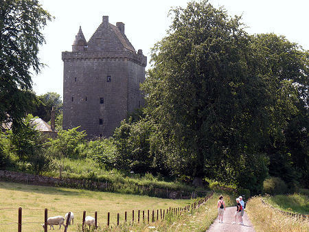 Scotstarvit Tower from the Approach Track