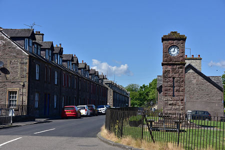 Looking Along Teith Road, with the Clock Tower on the Right
