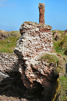 Castle Being Undercut by Sea