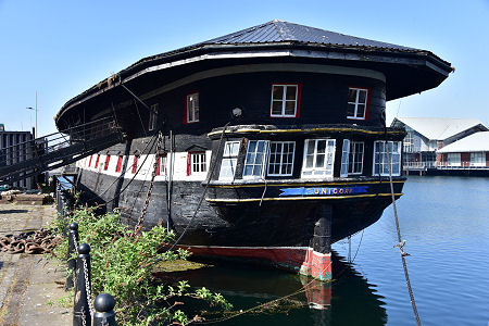HMS Unicorn from the Rear