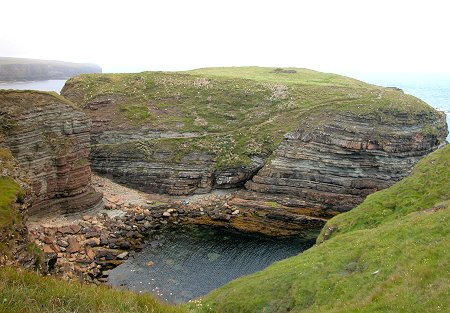 Brough of Deerness Seen from Clifftop