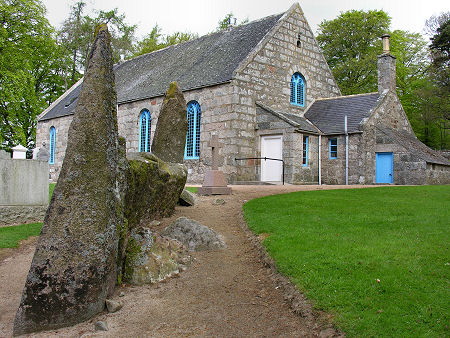 The Recumbent Stone and Flankers, with the Kirk in the Background