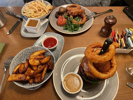 Two Main Courses - The Steak, and a Burger