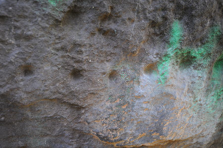 Cup Marks on Rear of Stone
