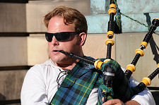 Piper Busking on the High Street