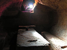 Alcove with Carved Benches and Table