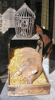 Wooden Birdcage and Livestock