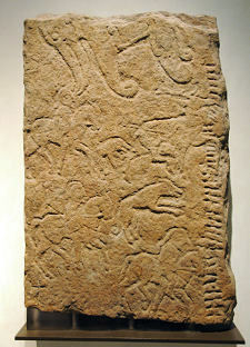 Pictish Stone Depicting a Deer Hunt