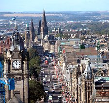 Distant View Along Princes Street