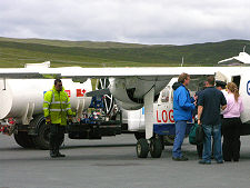 Refuelling at Tingwall
