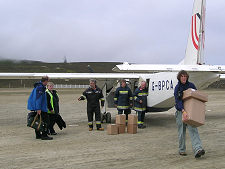 Unloading on Fair Isle