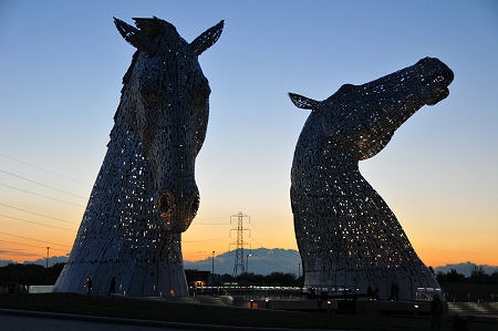 The Kelpies in Evening Light