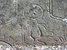 Figure Carved on Gravestone
