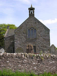 Kirk and Cross Slab from the West