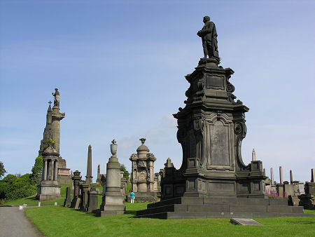 The Upper Part of the Necropolis. The Visitor in the Lower Centre of the Picture Gives an Idea of the Size of the Monuments.