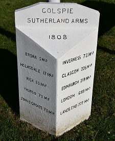 Milepost Outside Hotel