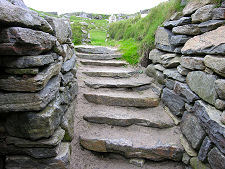 Steps Leading down to Door
