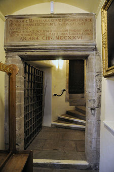 Front Door Inserted in 1626, With Iron Yett & Wider Spiral Stair