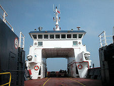 Boarding Thorsvoe at Lyness