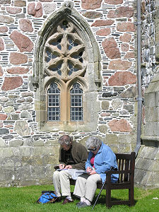 Writing Postcards in the Sunshine