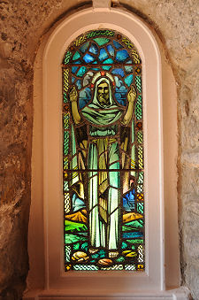 Stained Glass Window in  the Porch