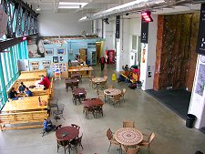 Cafe Area and Climbing Walls