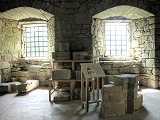 Stones on Display in Kitchen Tower