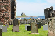 Lindisfarne Castle from the Priory