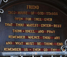 Inscription Above Church Door