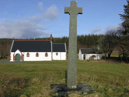 14th Century Free Standing Cross, with Kiel Church and the Old Session House in the Background