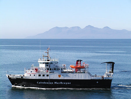 The Lochnevis Approaches Mallaig, with Rum in the Background