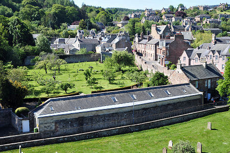 Priorwood Garden Seen from Melrose Abbey