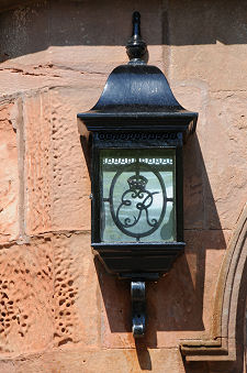 One of the Lamps Flanking the Front Door