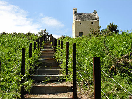 Looking Up the Final Set of Steps to the Tower