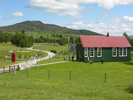 Knockbain School and 1930s Phonebox from Brodie