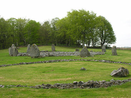 The Two Circles at Loanhead of Daviot from the South