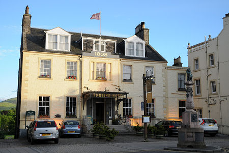 Looking Across Peebles High Street to the Tontine Hotel