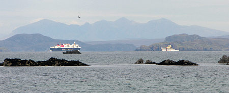 Distant View of Ferry En Route into Ullapool from Stornoway