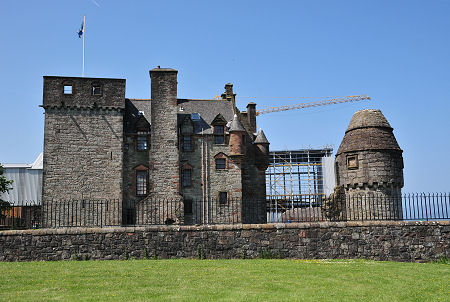 Newark Castle from the East, with Shipyard Beyond