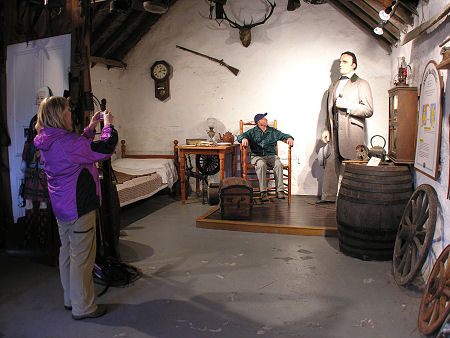 Life Size Model of Angus MacAskill With Average Sized Visitors
