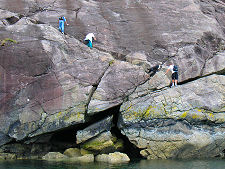 Walkers (& Dog) On "The Bad Step"